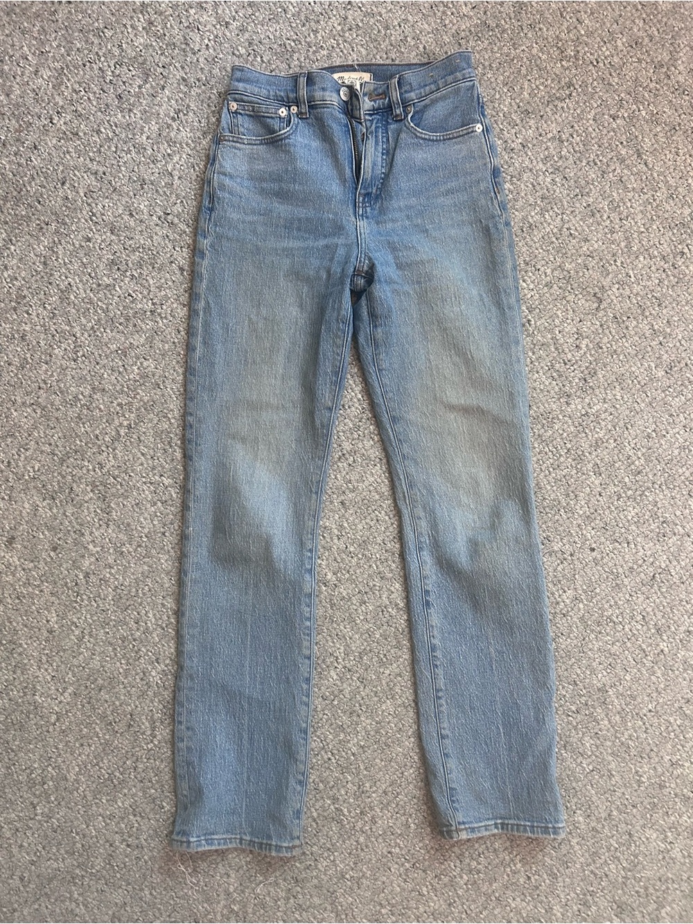 Light Blue Women's High-Rise Straight Jeans